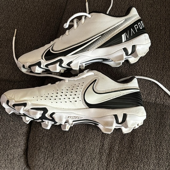 Nike Men's Vapor Edge Shark Football Cleats Size9 Black and White - Picture 4 of 8